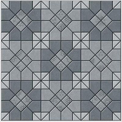 The 5605 tile face, close up